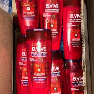 L'Oreal Elvive Color Vibrancy Intensive Shampoo - Red set of 5 purple cap